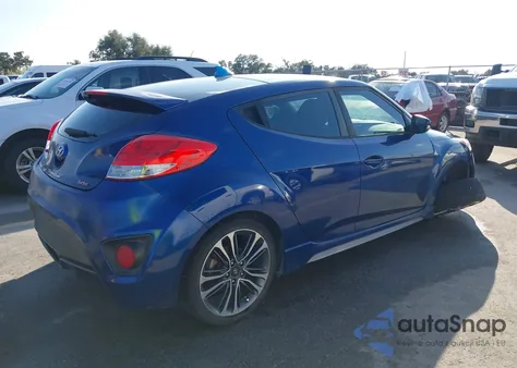 2016 Hyundai Veloster Turbo z USA, uszkodzony, nr VIN KMHTC6AE1GU294945